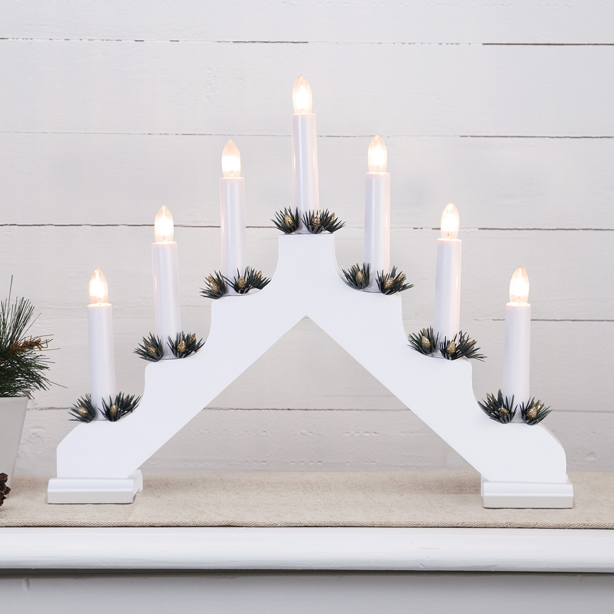 Ljusstake Star Trading Ada 7-Armad Adventsljusstake