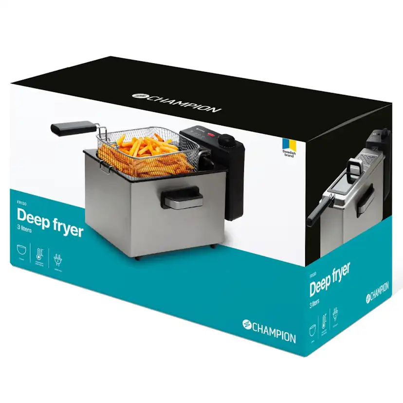 Fritös Champion 3,0L 2000W FR130 Rostfri