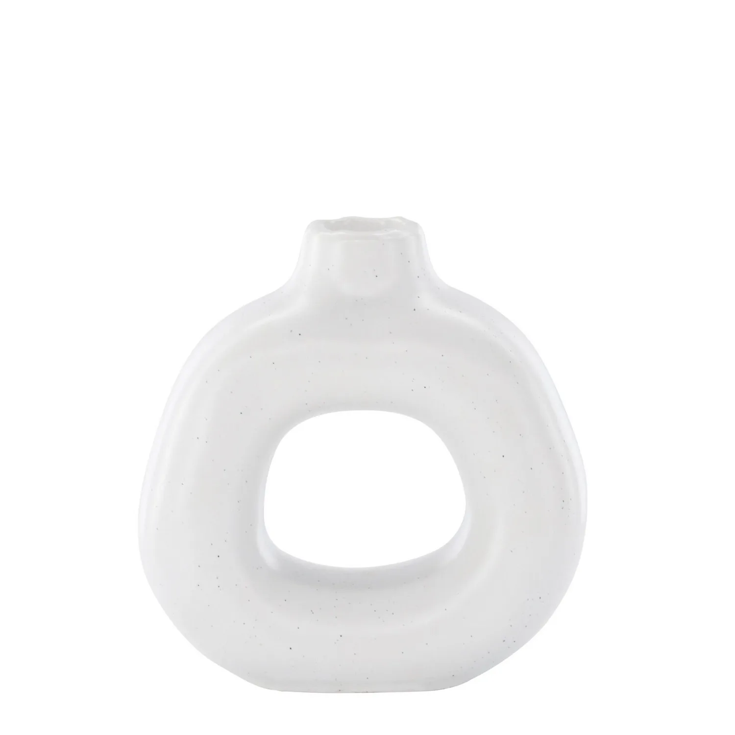 Judi Candlestick - White/Black Dots - 13*6*13Hcm Vit