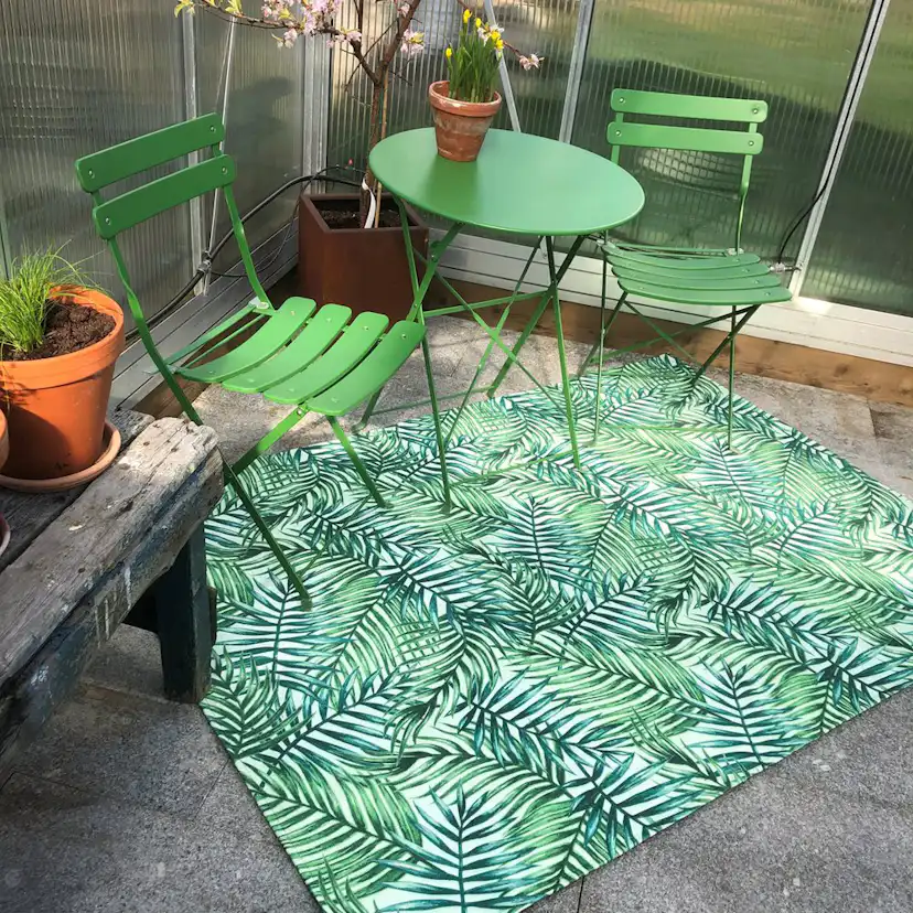 KEBAflexigarden utomhusmatta,Gröna blad 130x180 cm 130x180 cm