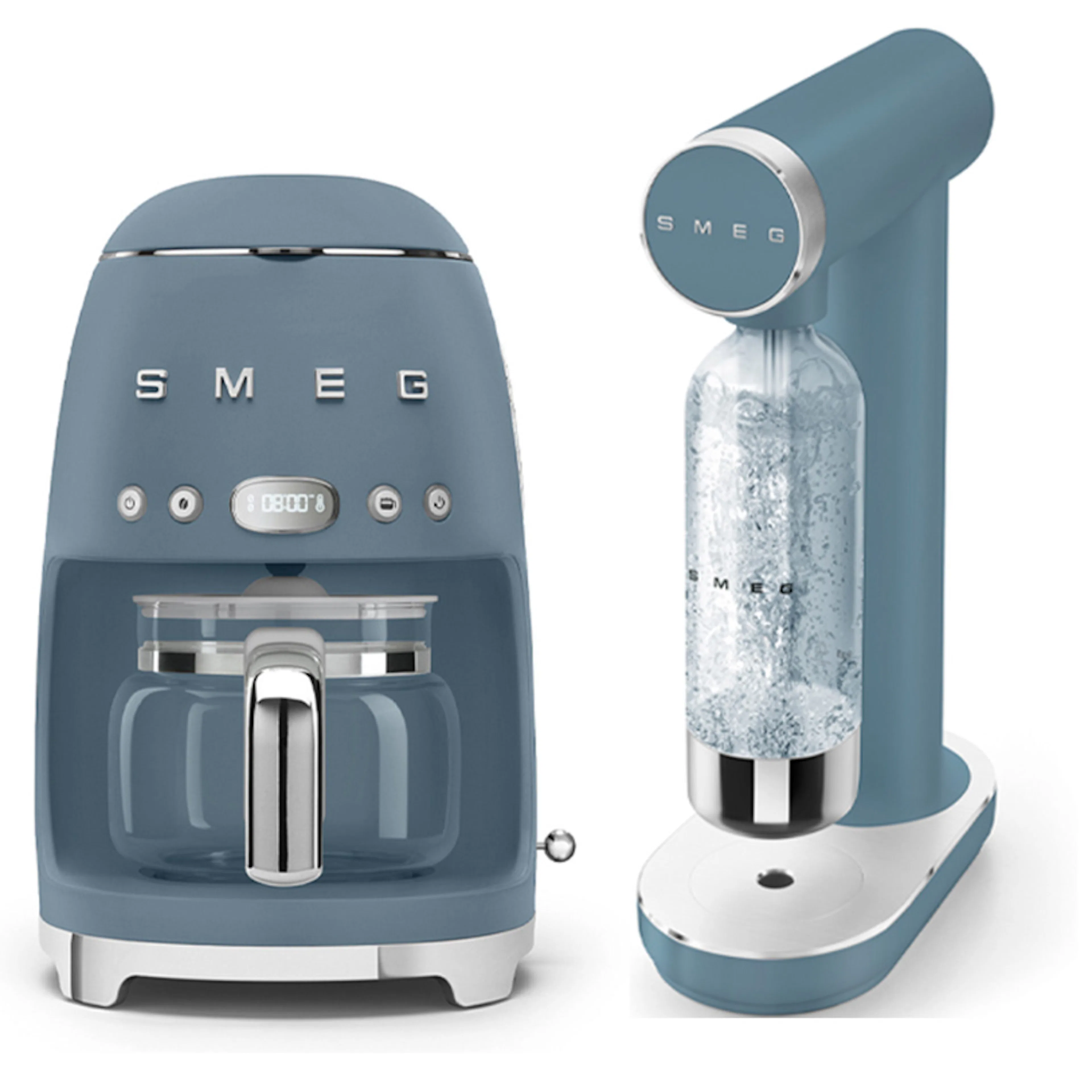 Kaffebryggare och Kolsyremaskin Smeg  Storm Blue