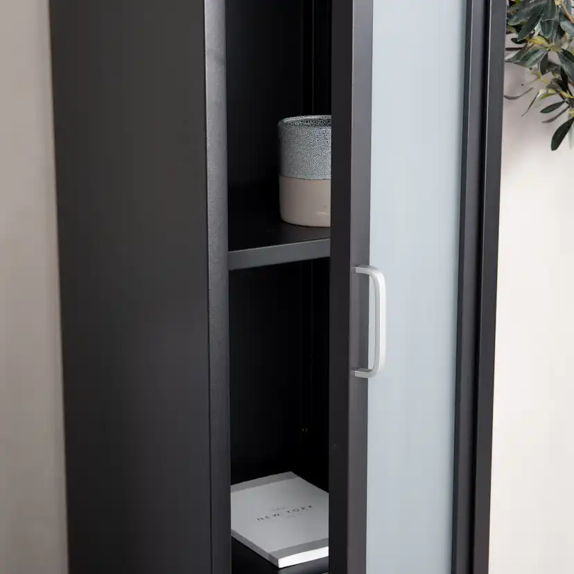 Högskåp Venture Home Acero Svart Förvaringsmöbel 150 cm