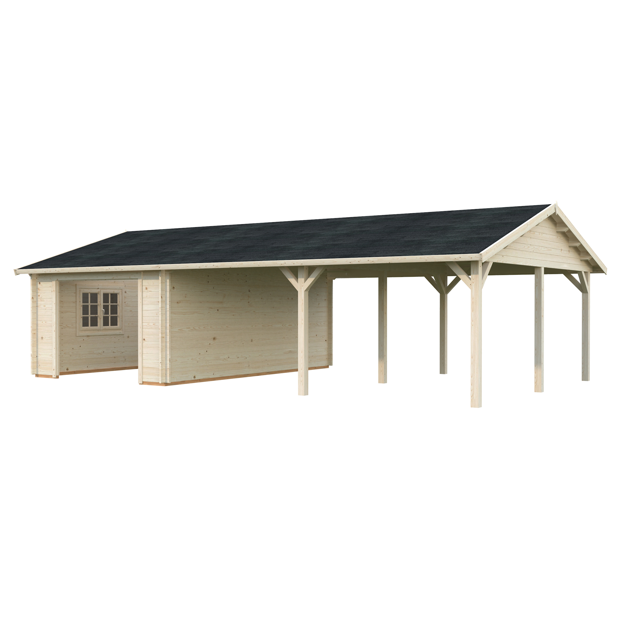 Garage Palmako Roger med Carport 53,1 m2