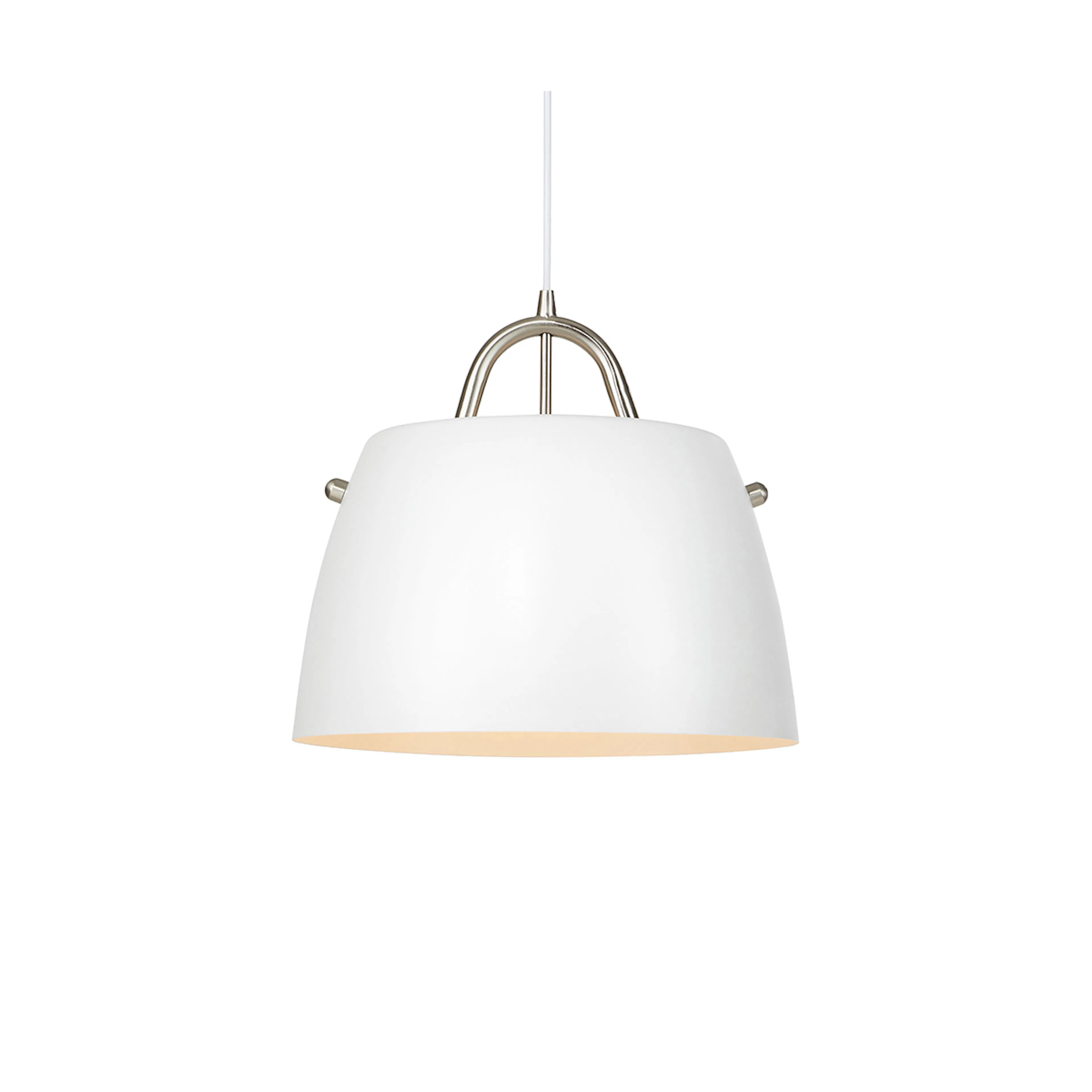 SPIN Pendel 1L Vit/Stål Vit