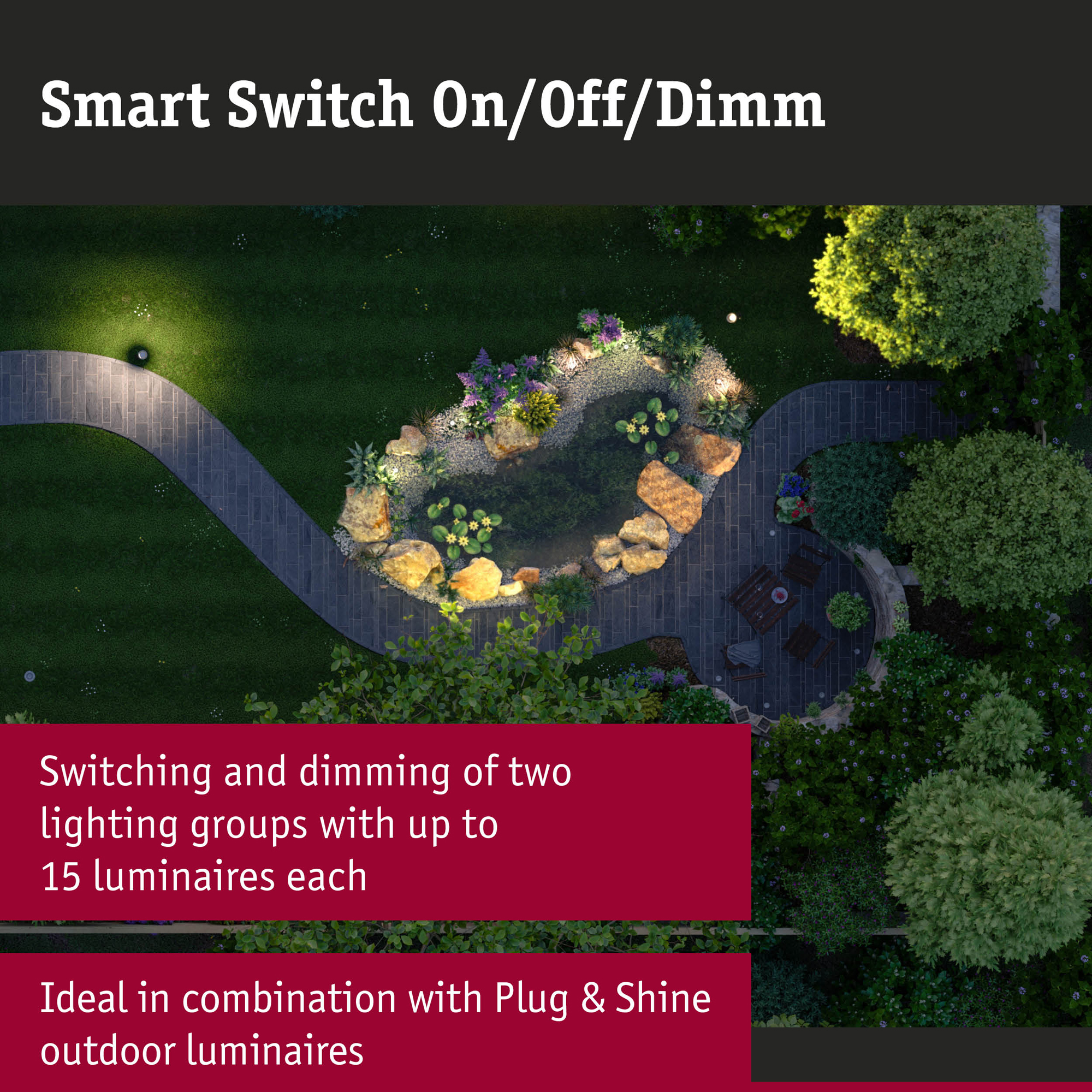 Strömbrytare Paulmann Smart Home Zigbee 3.0 Utomhus