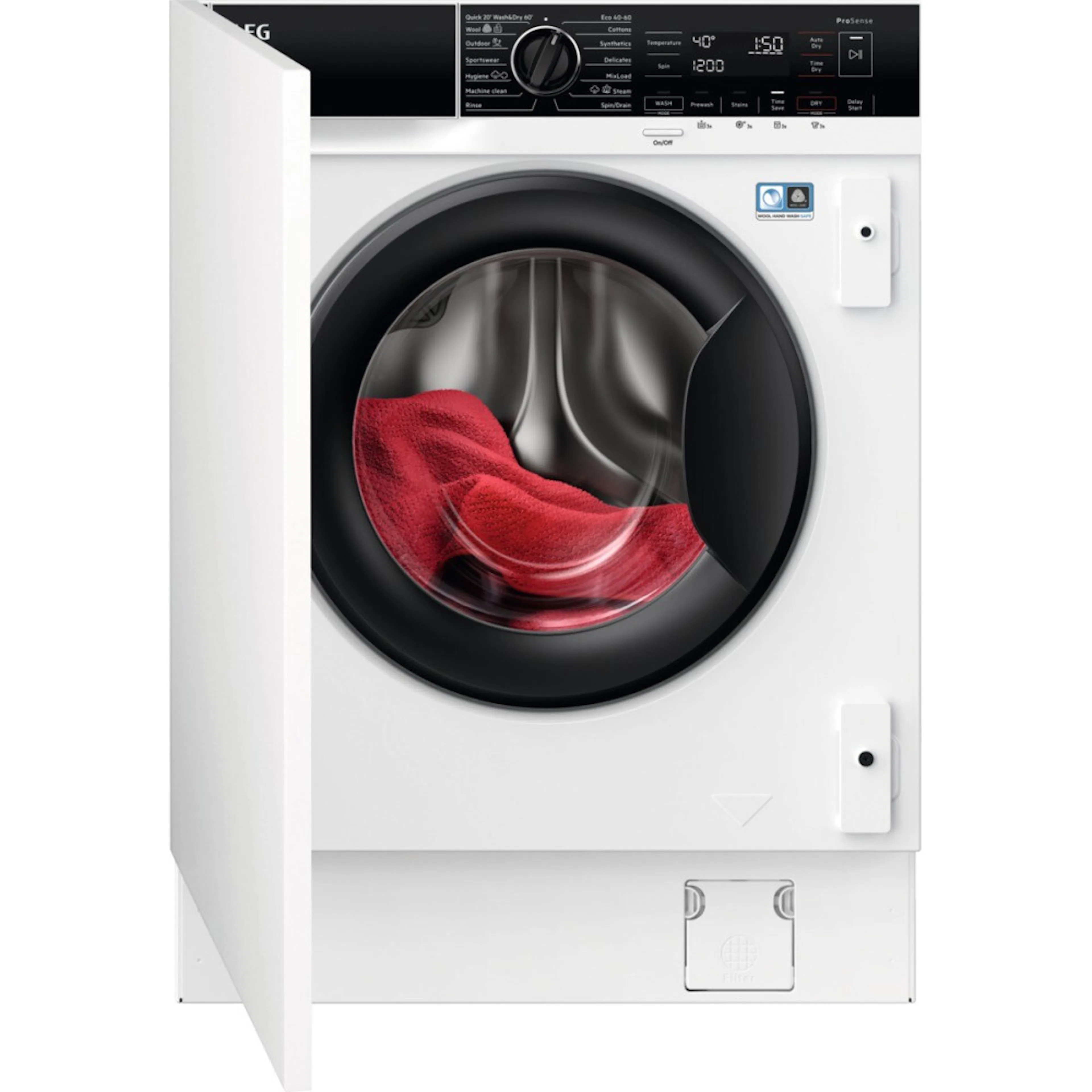 Tvätt/Torkmaskin AEG L7WBI864T 7000-Serien 8/4 kg 1600 varv