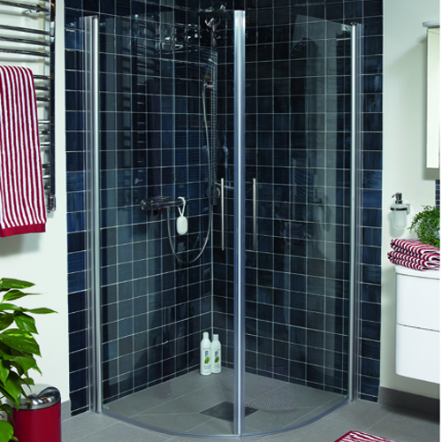 Duschhörn Noro Fix Trend R Silver Matt Transparent Glas