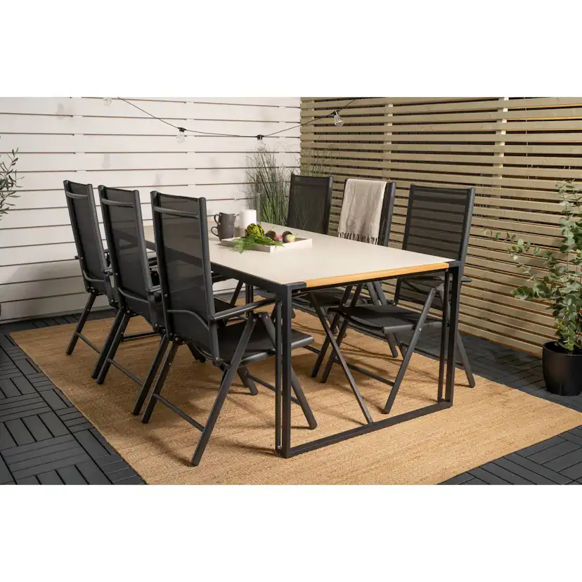Matgrupp Venture Home Texas Matgrupp Utomhus 200cm med 6 Break Positionsstolar