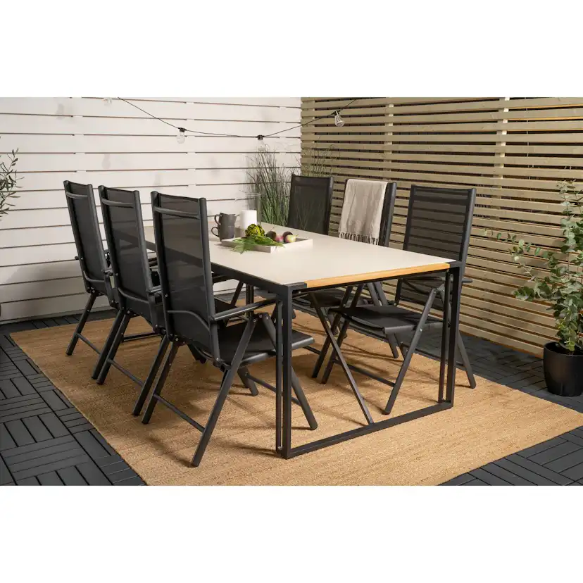 Matgrupp Venture Home Texas Matgrupp Utomhus 200cm med 6 Break Positionsstolar