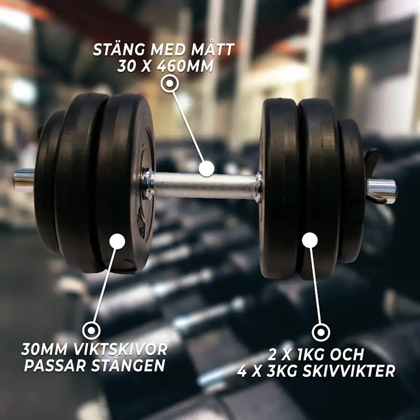 Hantel Fitn Shape 15 kg justerbar