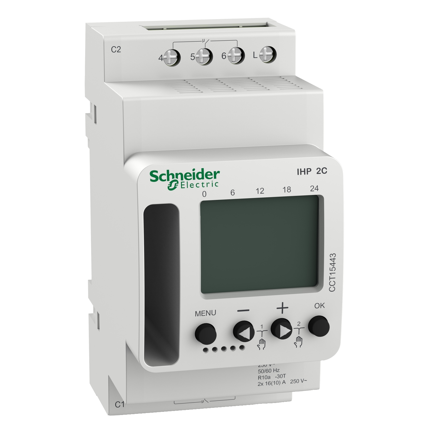 Kopplingsur Schneider Electric Acti 9 IHP 2 kanaler 16A 2,5 Moduler