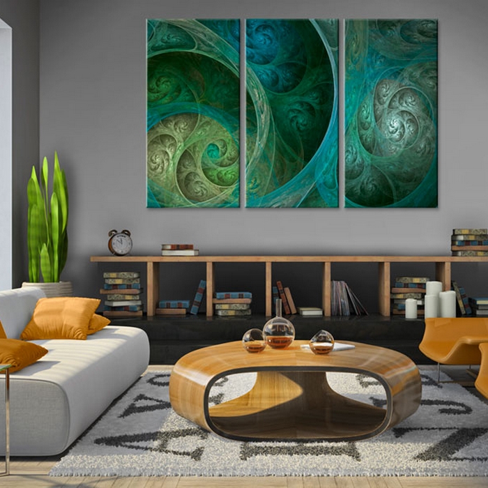 Tavla - Turquoise oriental inspiration 120x80 120x80 cm