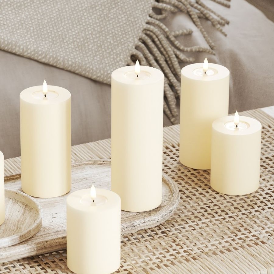 LED-Blockljus DeluxeHomeart 7,5x20 cm