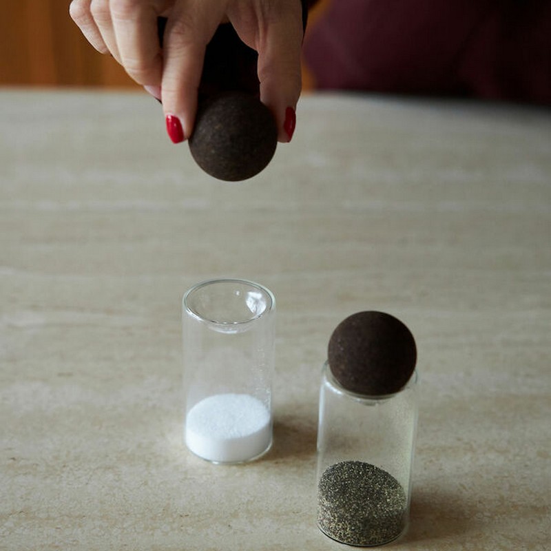 Salt- och Pepparset Sagaform Nature med Korkkula 2-Pack