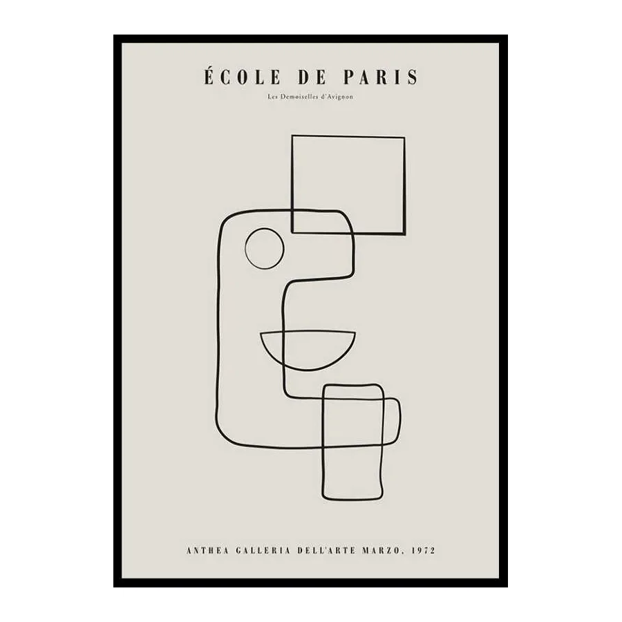 Poster Gallerix Picasso Cubisme Et Lignes