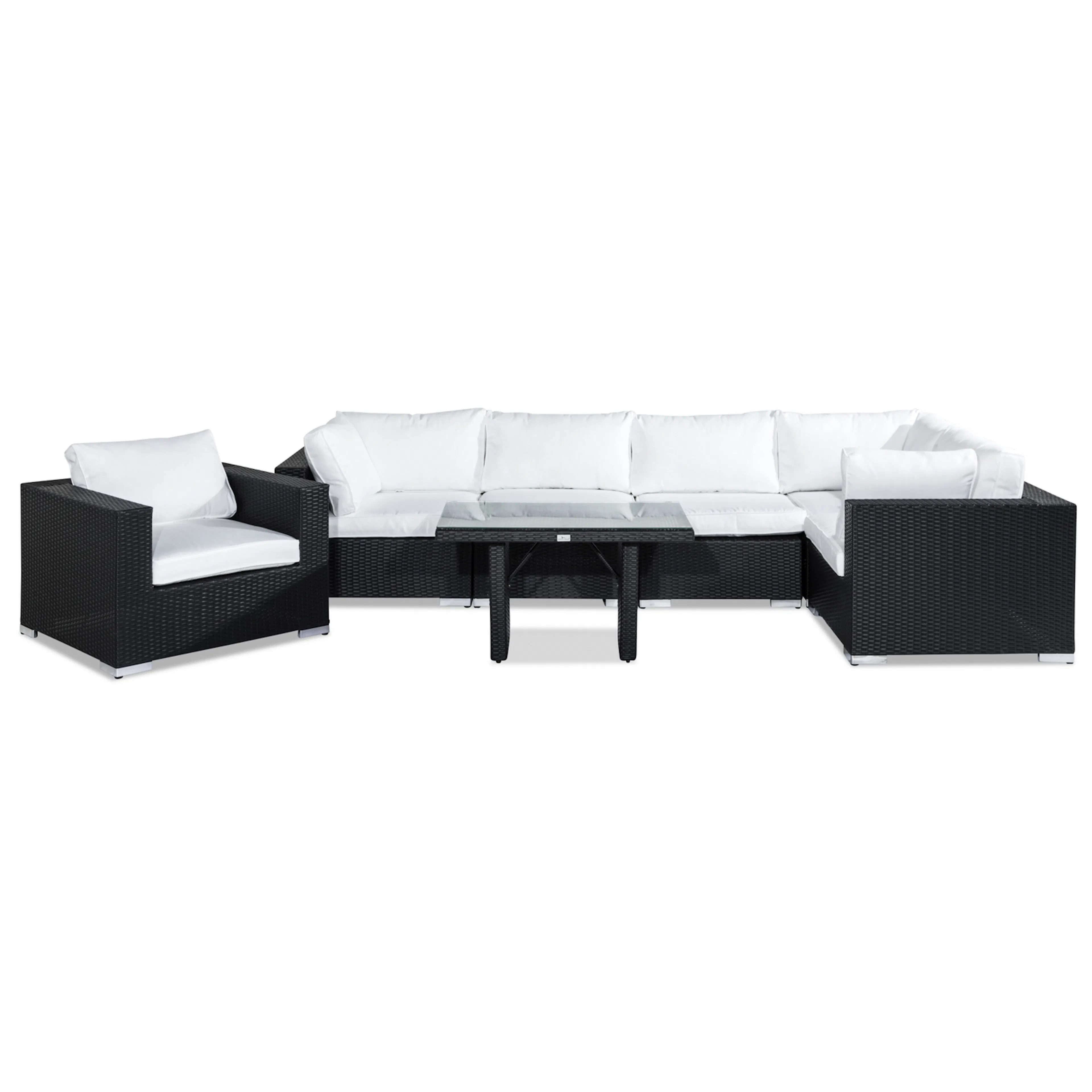Loungegrupp Comfort Garden Bahamas 5-sits Hörn med Fåtölj och Soffbord 100x60 Utomhus