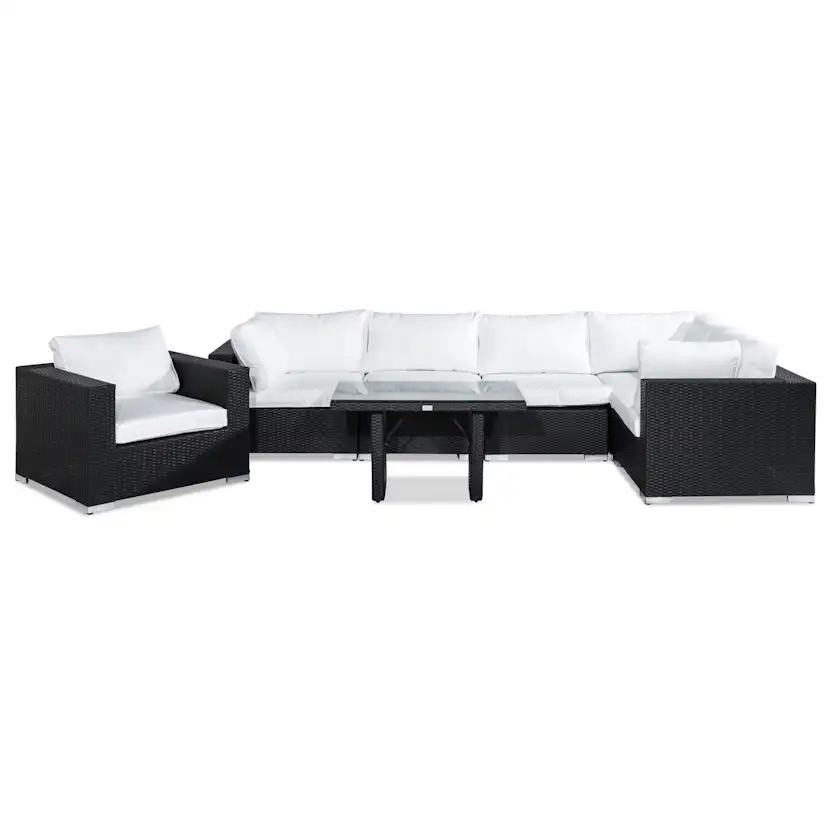 Loungegrupp Comfort Garden Bahamas 5-sits Hörn med Fåtölj och Soffbord 100x60 Utomhus