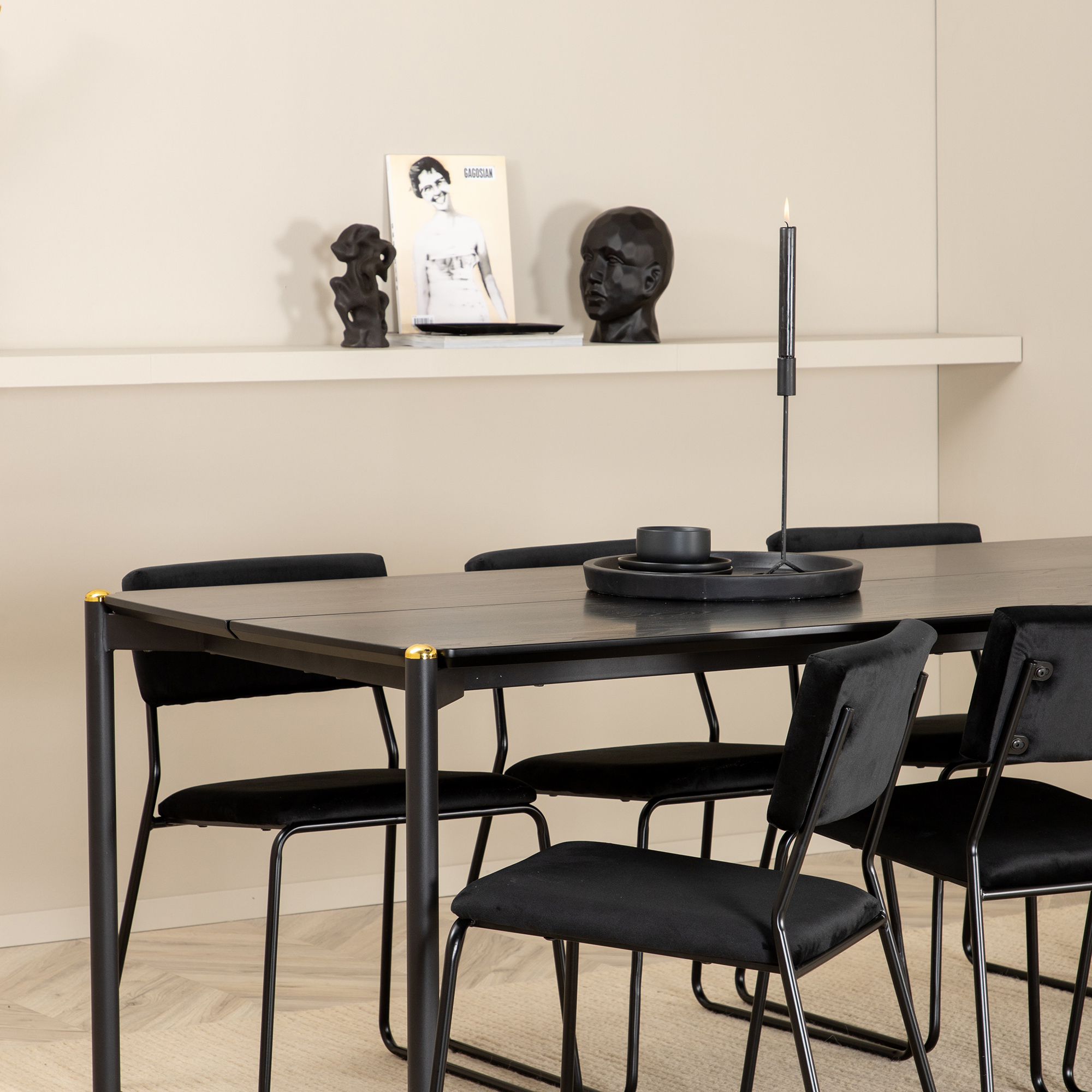 Matgrupp Venture Home Paris med 6 Kungshamn Stolar