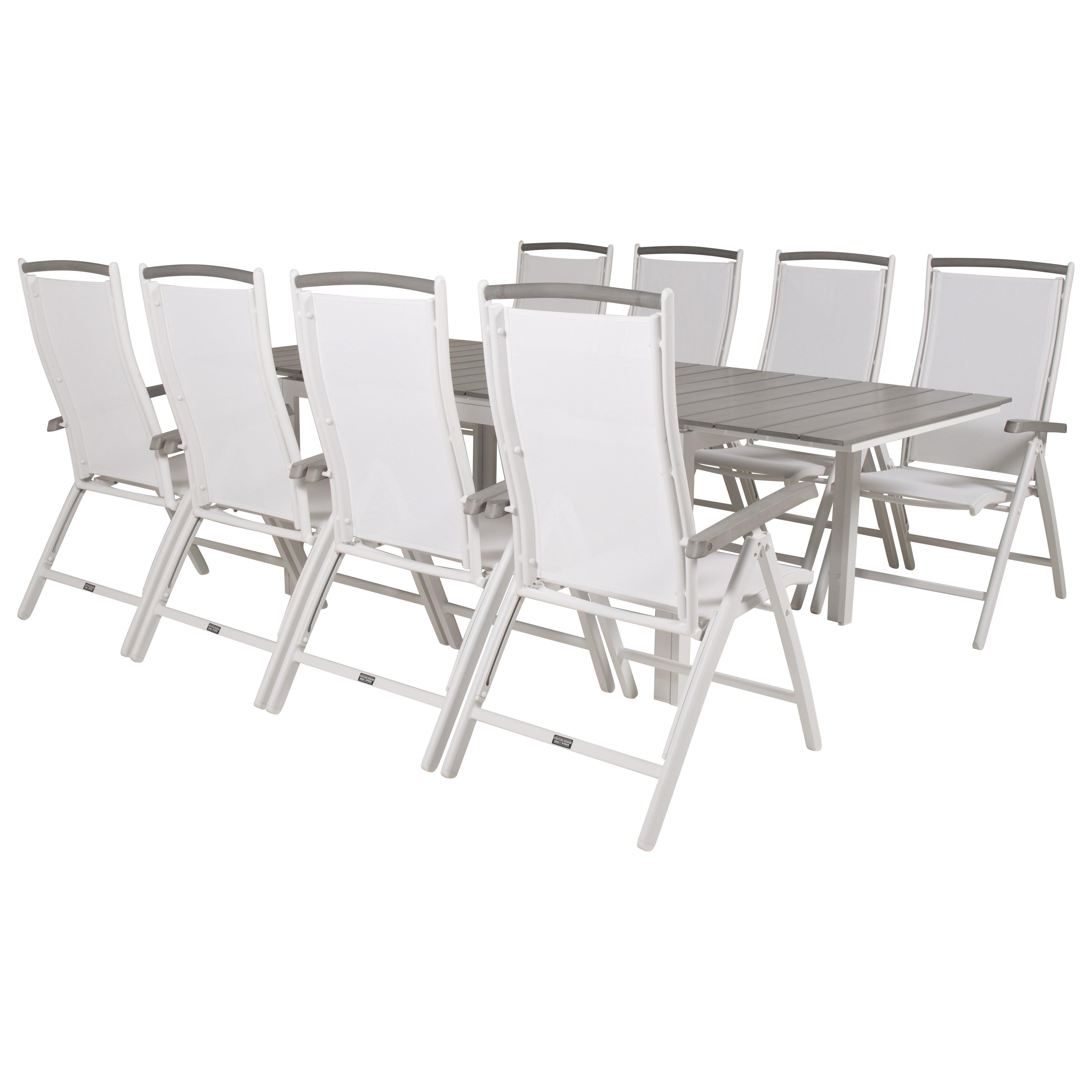 Matgrupp Venture Home Lova 160/240 med 8 Aleyna Stolar