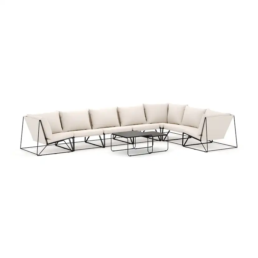 Loungesoffa Comfort Garden Usteryd utomhus L-soffa 7-sits vändbar