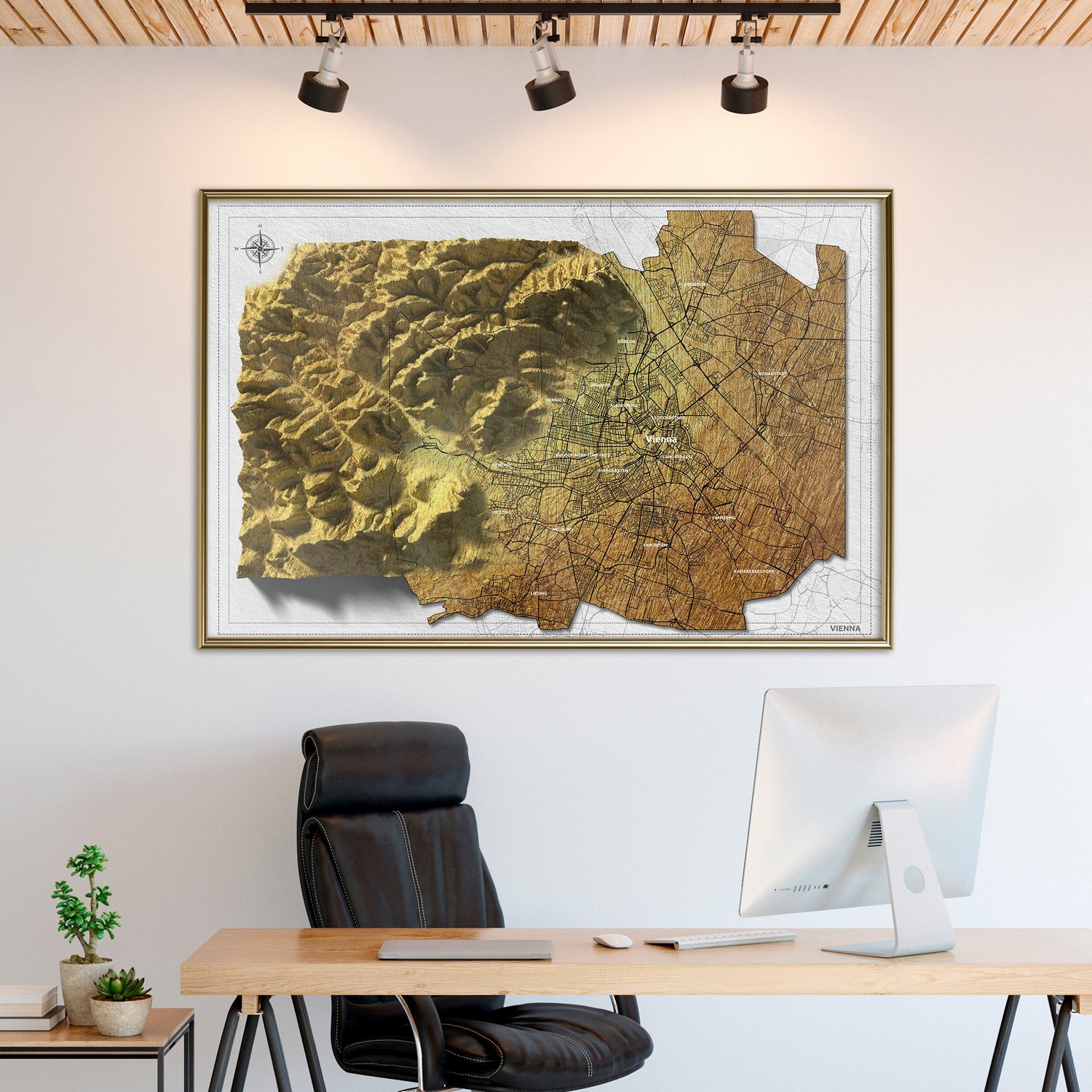 Poster Artgeist Affisch Isometric Map Vienna