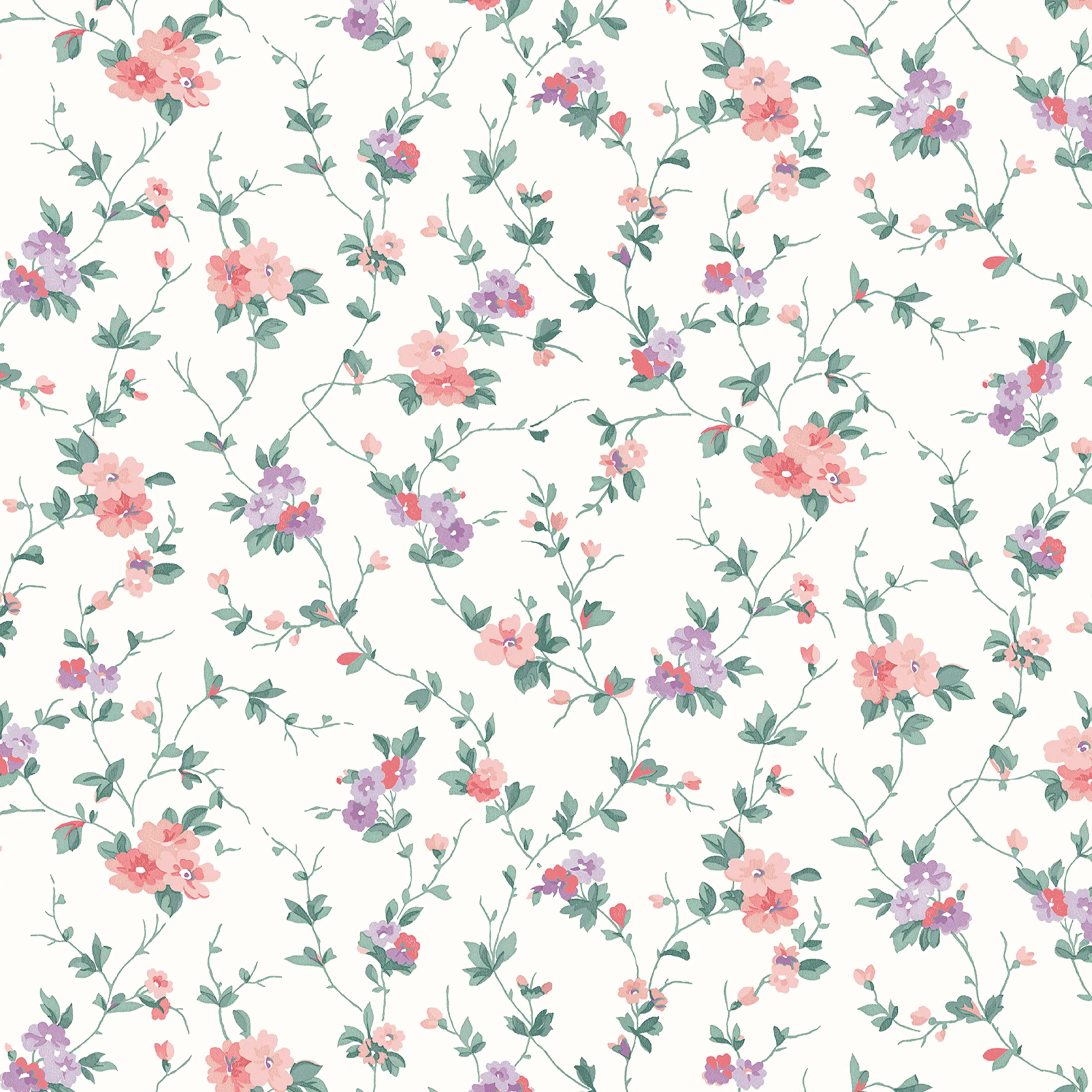 Tapet Laura Ashley Priory Coral Rosa 122765