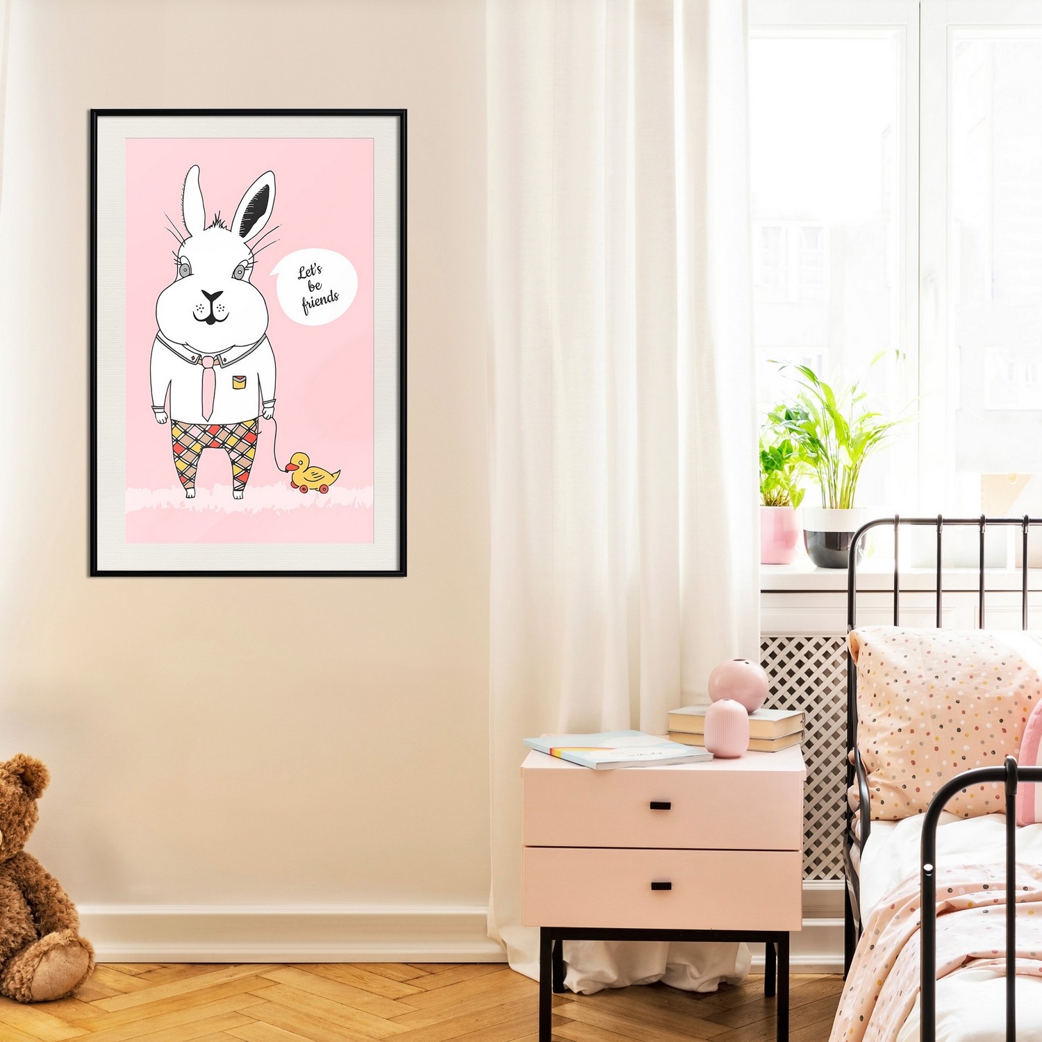 Poster Artgeist Affisch Rabbit's Friend