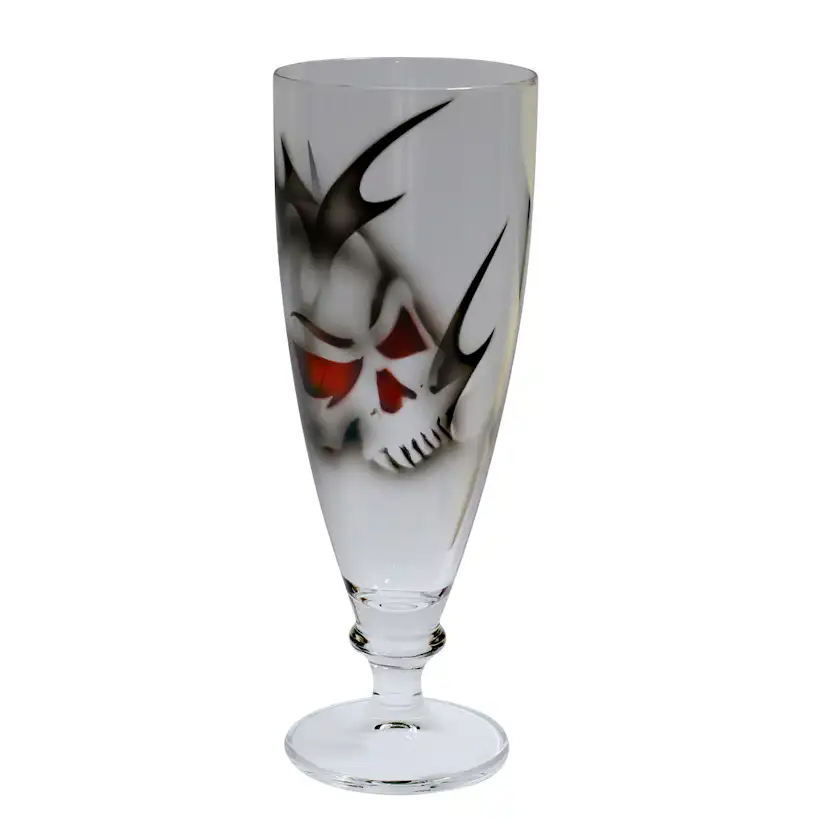 Ölglas Nybro Crystal Dödskalle 38 cl