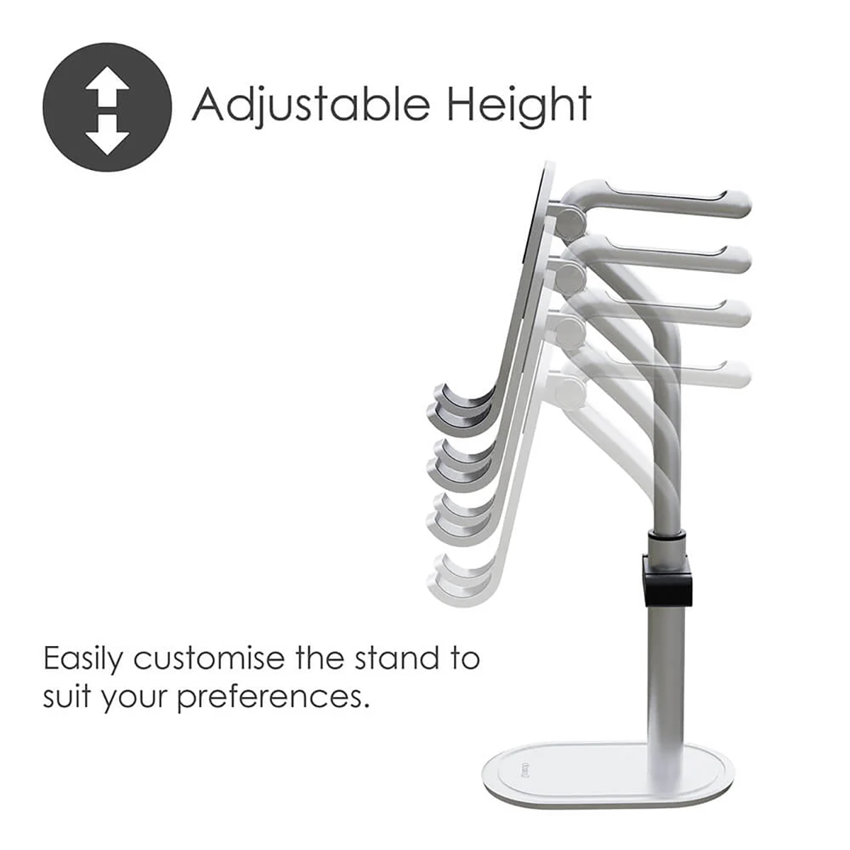 Övriga Mobiltillbehör DESIRE2 Hörlursställ och Mobiltelefonhållare Headrest Pro Silver