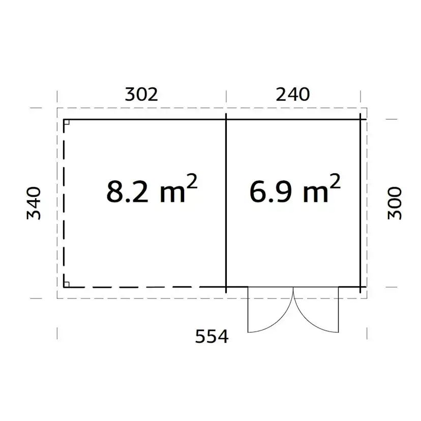 Stuga Palmako Ella 15,1 m2