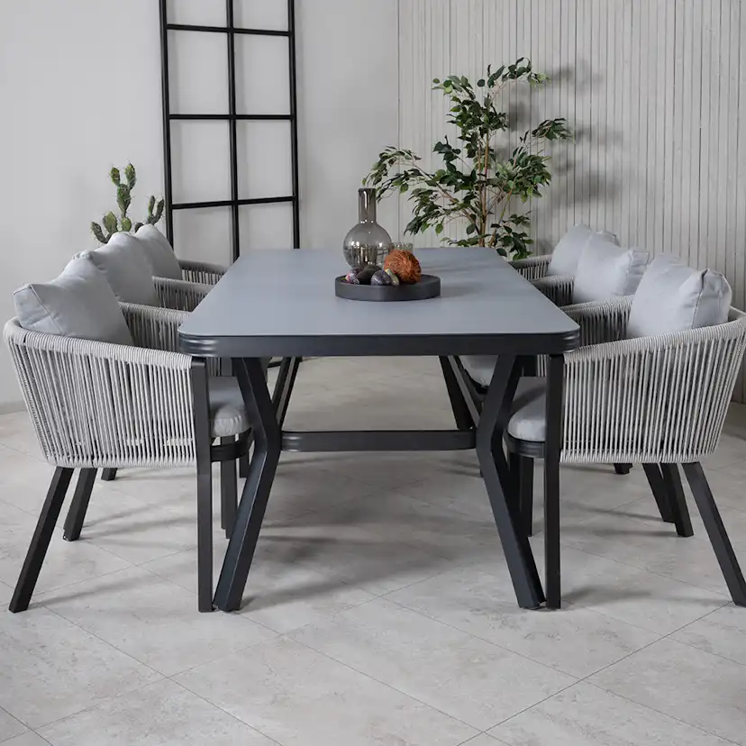 Matgrupp Venture Home Vyn med 6 Vyn Matstolar
