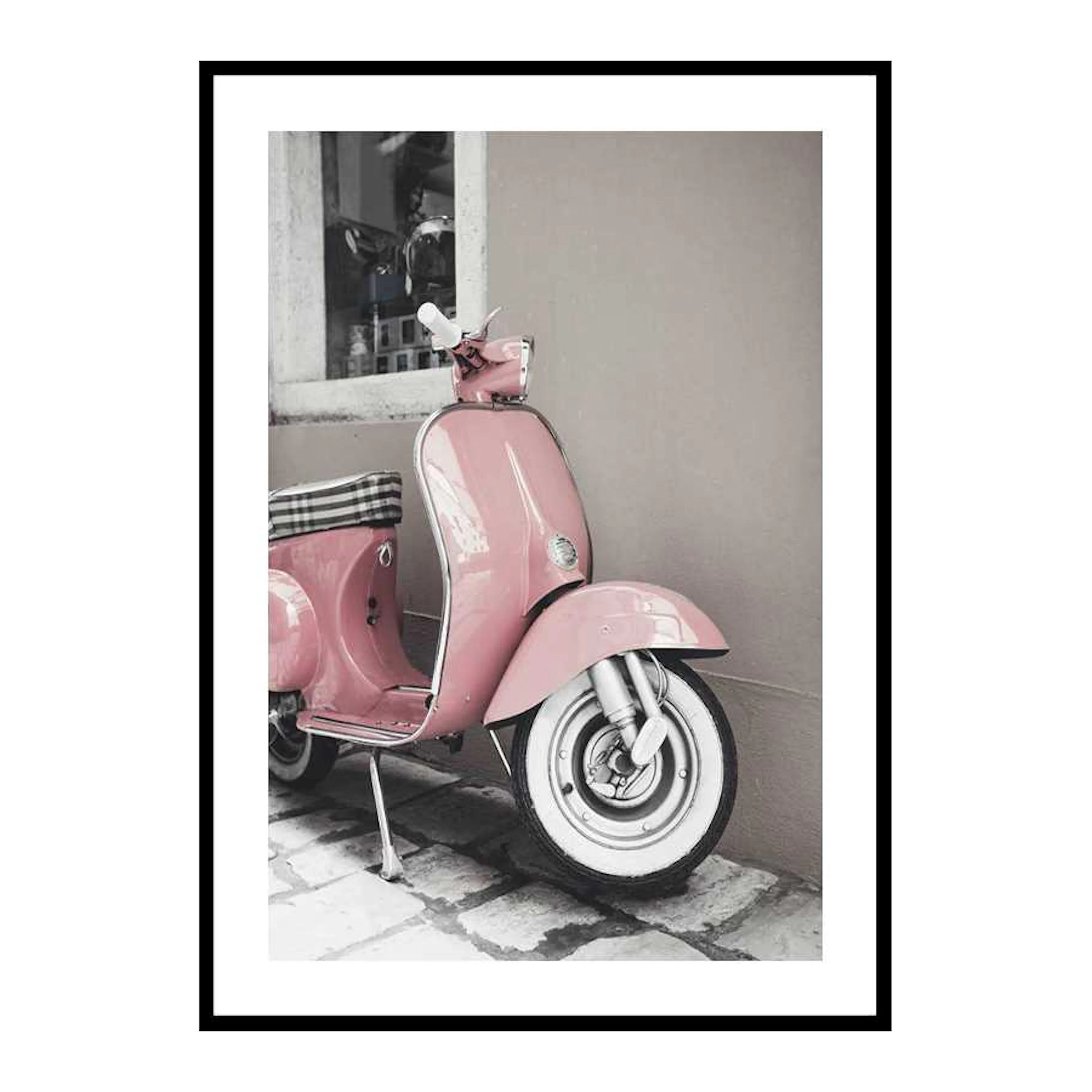 Pink Old Vespa 70x100 cm