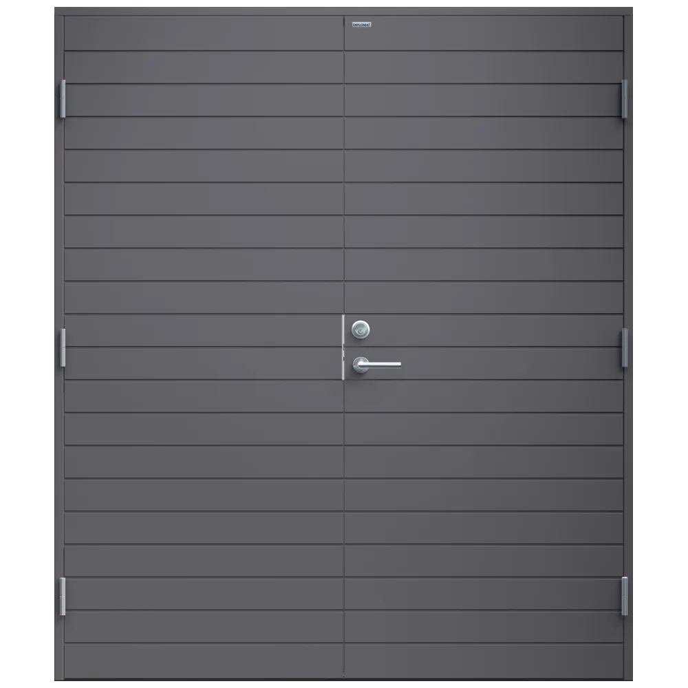 Parytterdörr Ingela 15x21 NCS S-6502-B, Grå BxH: 150x210 cm, Grafitgrå
