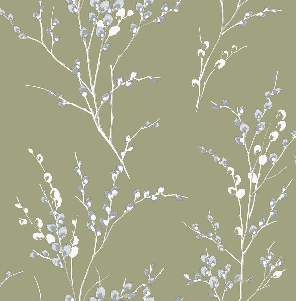 Tapet Laura Ashley Pussy Willow Moss Grön 121074