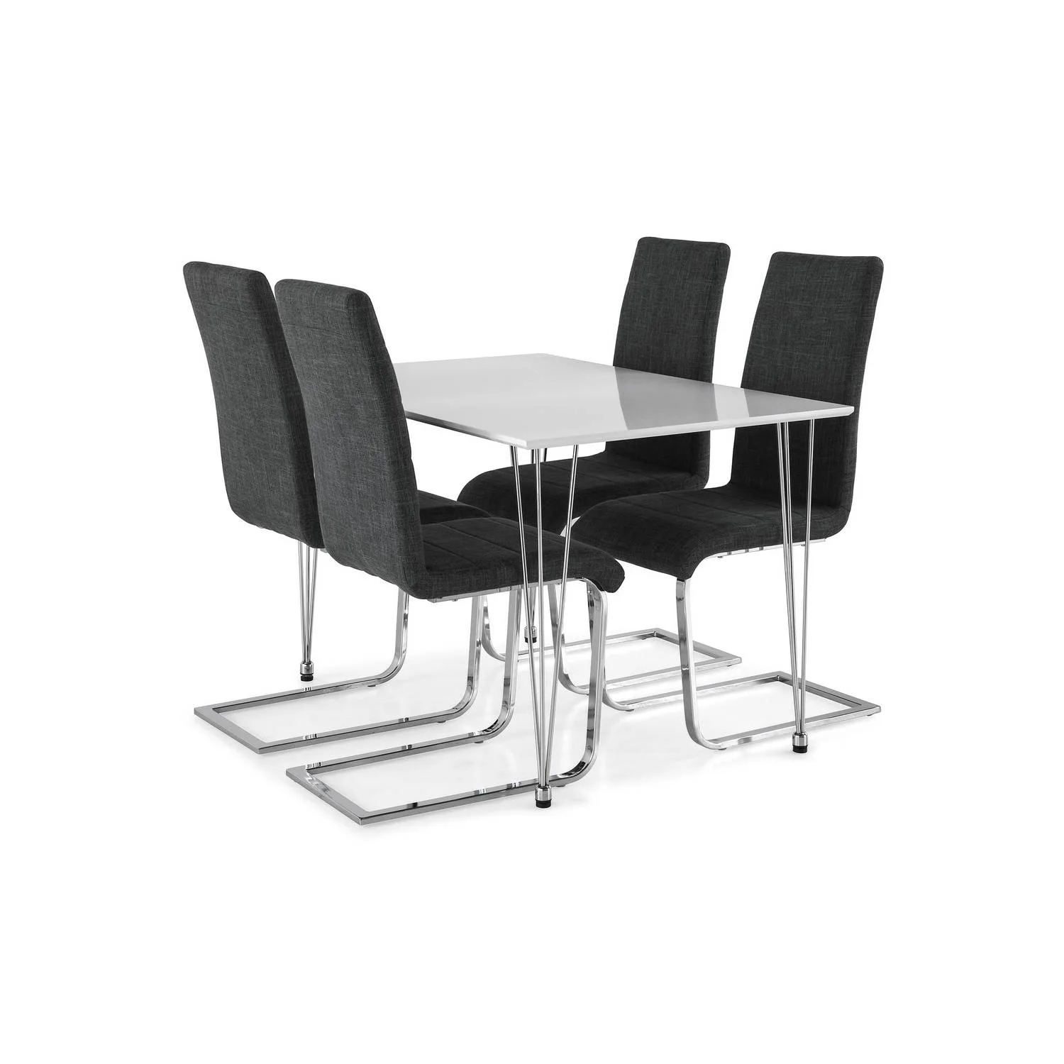 Matgrupp Basic Home Kronblom Rektangulä Matbord 120 cm med 4 Cibus Matstol