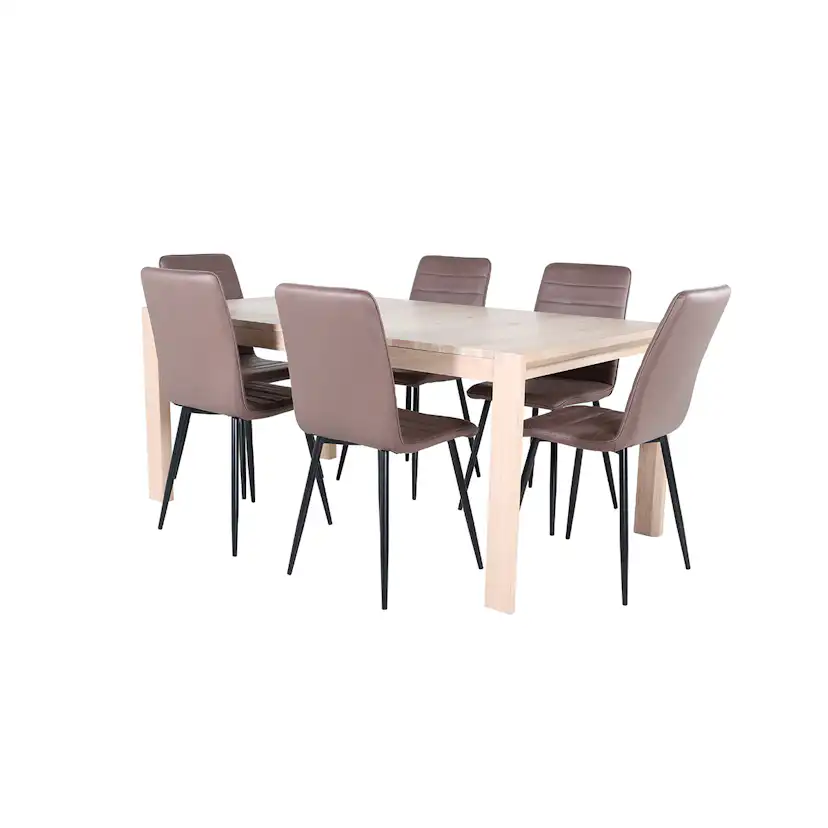 Matgrupp Venture Home Shy med 6 Walerina Stolar Mikrofiber