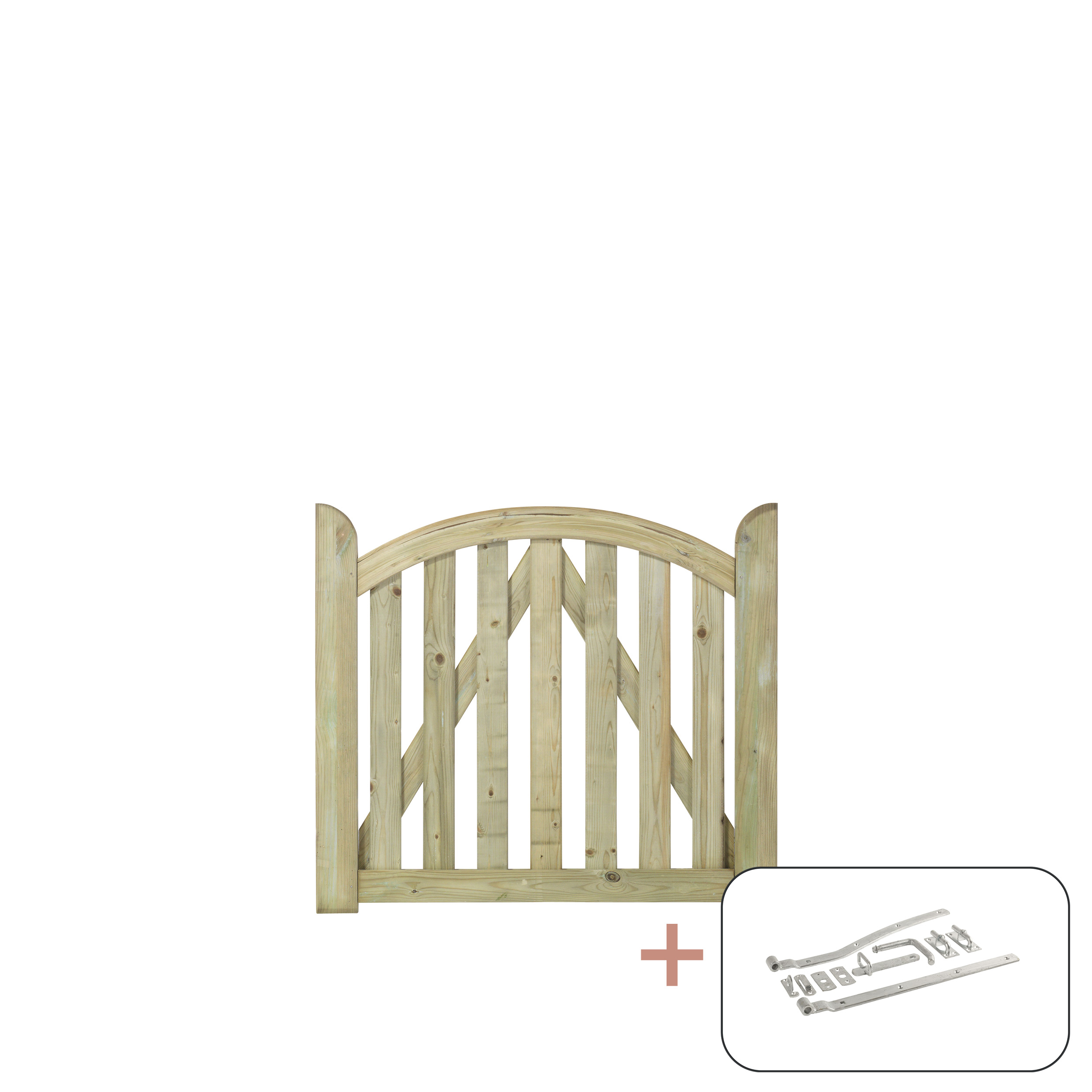 Enkelgrind PLUS Ligno inkl. Beslag Vänster