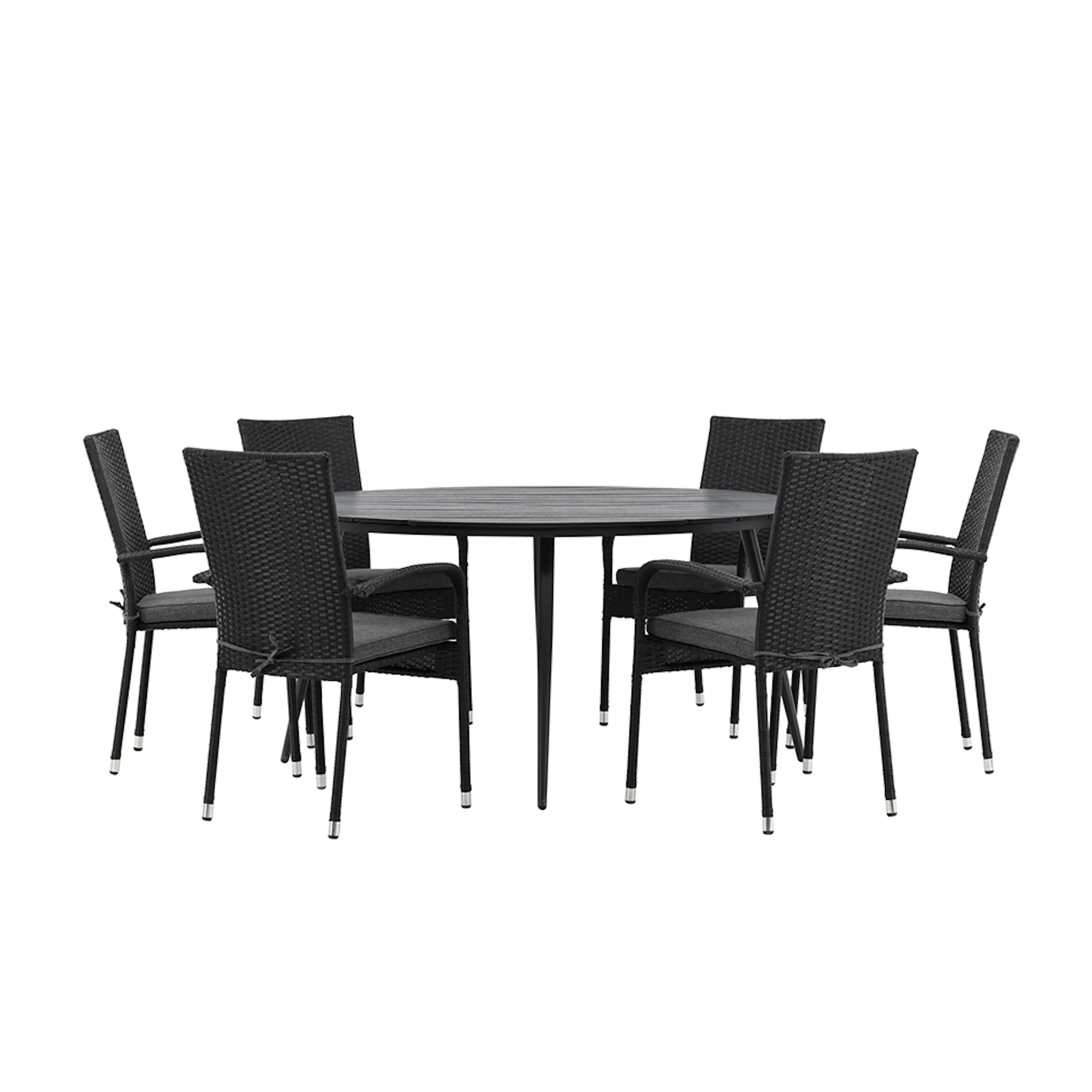 Matgrupp Utomhus Venture Home Break Ø150 cm med 6 Anna Trädgårdsstolar