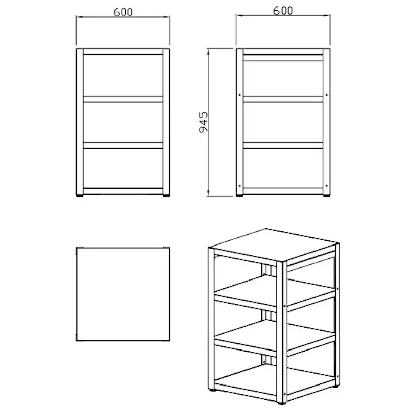 Hörnmodul MyOutdoorKitchen Nordic Line med Arbetsbänk 60 cm
