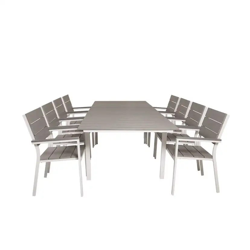 Matgrupp Venture Home Levels Förlängningsbar Matgrupp Utomhus 160cm med 8 Matstolar
