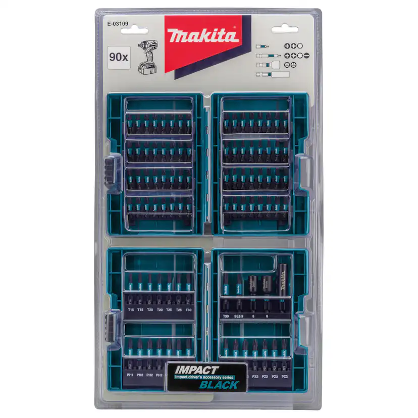 Bitsset Makita E-03109 90 delar