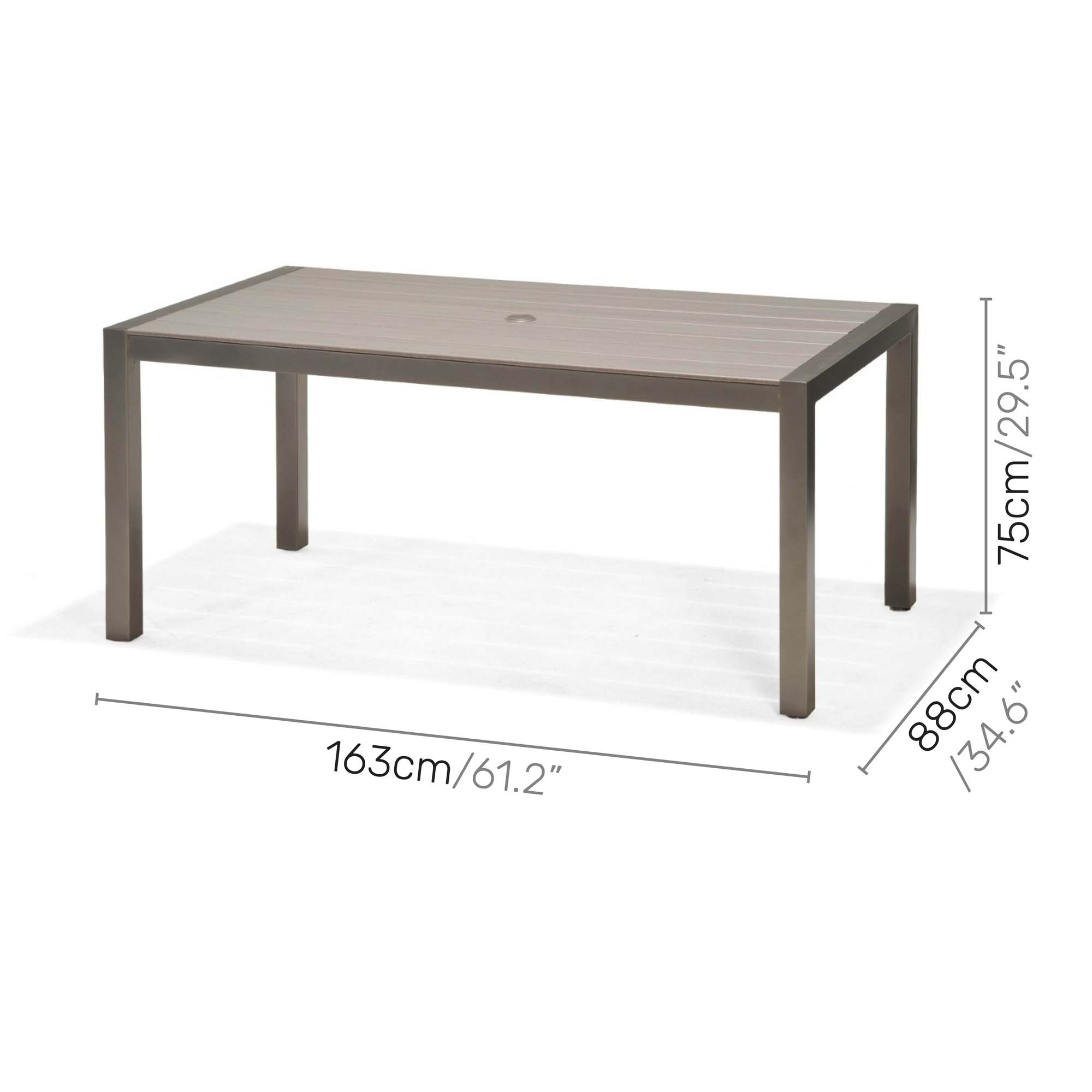 Matgrupp Utomhus LifestyleGarden Solana 163 cm 4 karmstolar