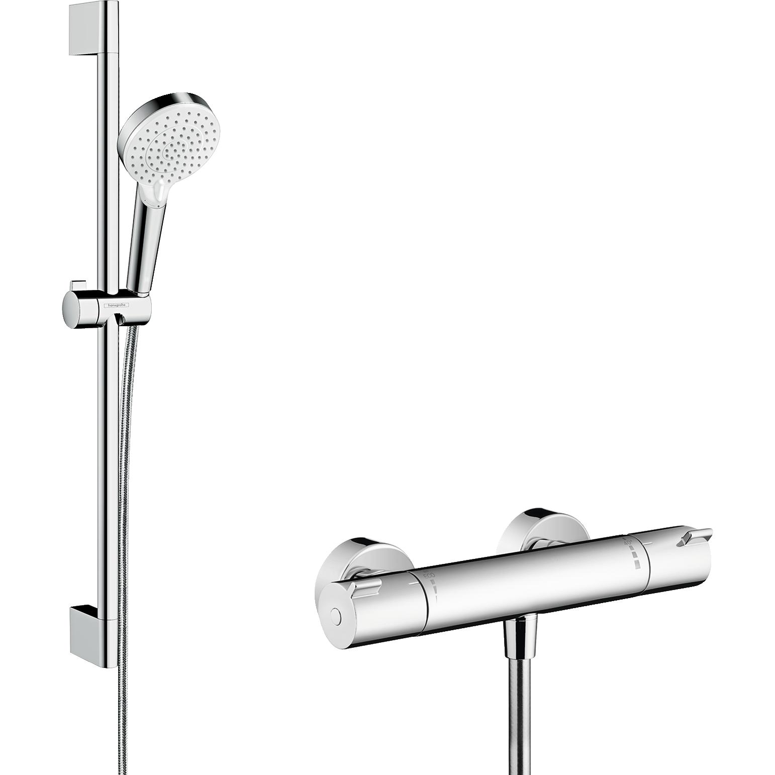 Crometta Duschsystem Vario med Ecostat 1001 CL termostat uta Med EcoSmart