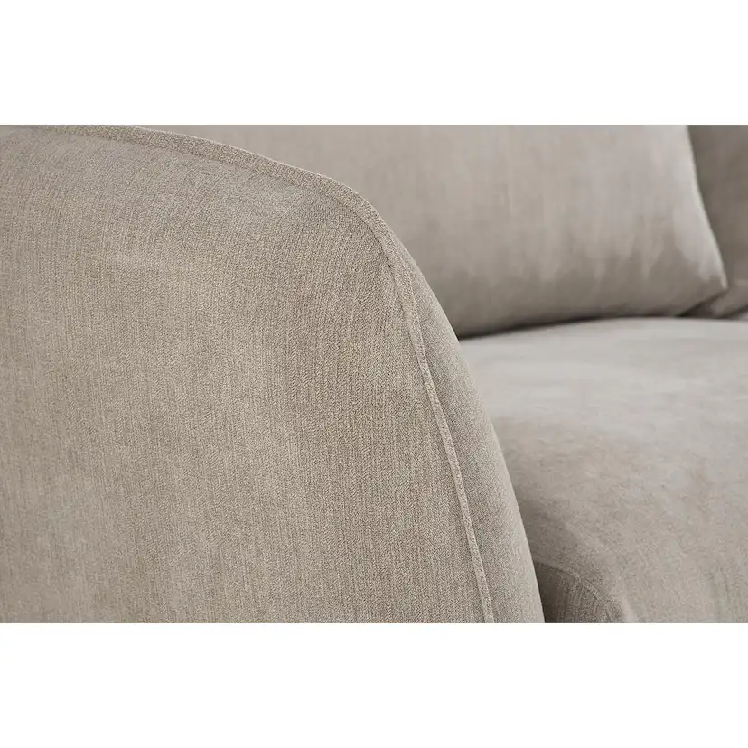 Trend Lyx Schäslongsoffa Höger Beige, Svarta ben