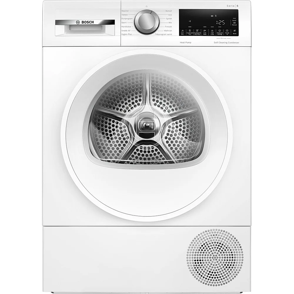Värmepumpstumlare BOSCH Serie 6 WQG2450MSN 9 kg Skonsam och Effektiv