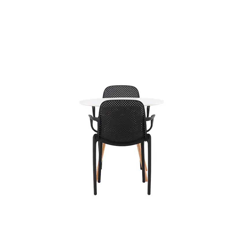 Matgrupp Venture Home Danburi Ø 60 cm med 2 Baltimore Stolar