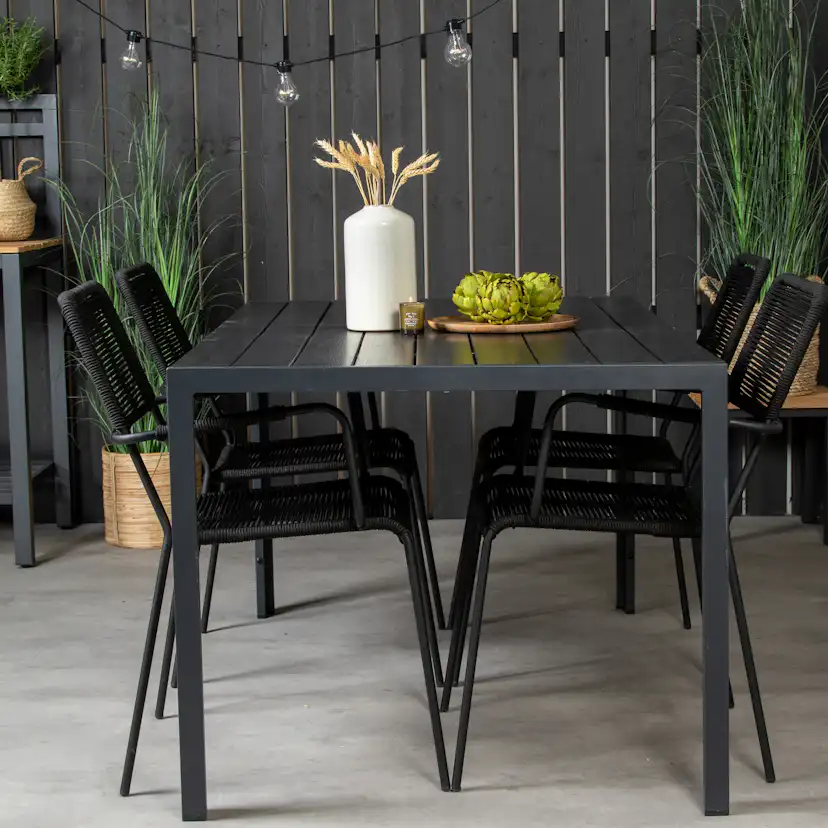 Matgrupp Utomhus Venture Home Bront 150 med 4 Leon KarmTrädgårdsstolar