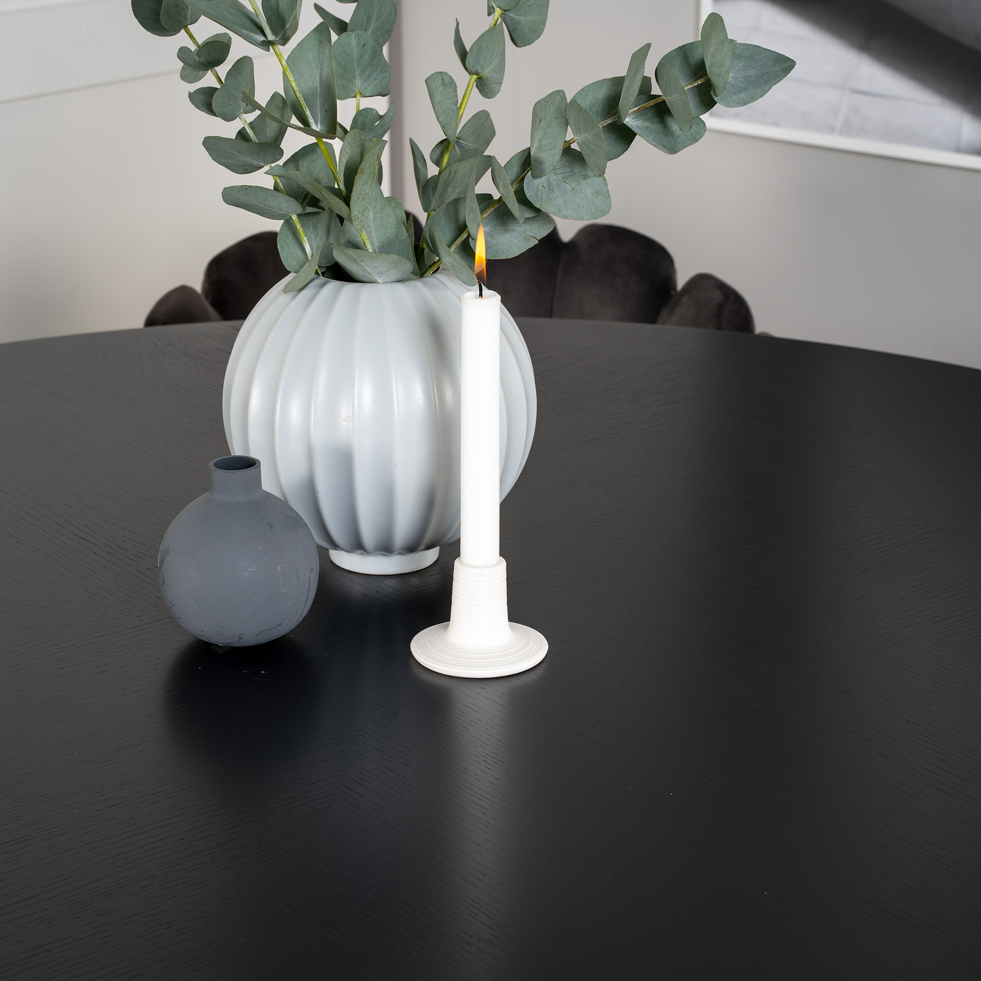 Matgrupp furniture/fashion Copenhagen med 6 Gråa Limhamn Stolar