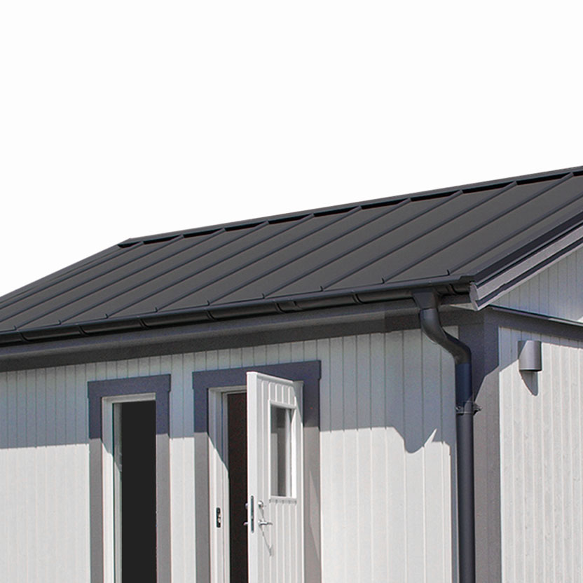 Plåttak/Plåtsats Vibostugan Njuta Svart Funkis 20 m2