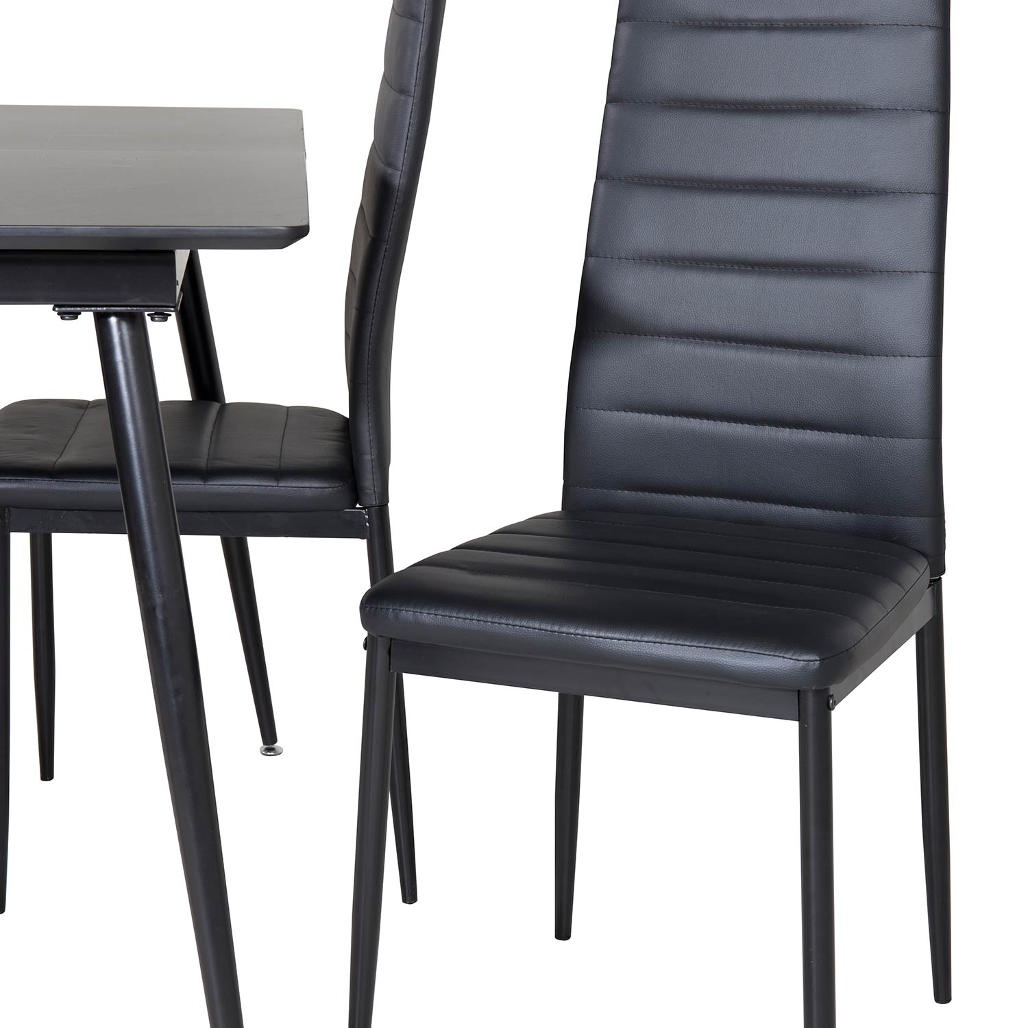 Matgrupp Venture Home Silvia med Iläggsskiva och 4 Sly Stolar